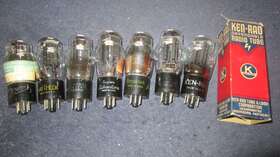 5y3g Sylvania & Other 7 Nos Nib To Very Strong Tested Sylvanina And Radio Audio Tubes