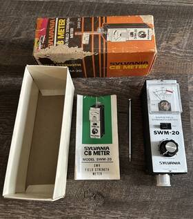 Swm-20 Sylvania Vintage Cb Swr Field Signal Strength Meter Test Equipment