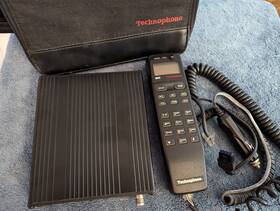 Bc900 Technophone Vintage Car Cell Phone With Case Softpack Transportable 80s