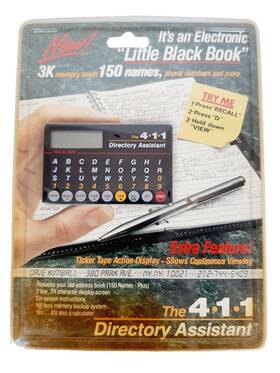 Tele-art 022693020011 Vintage 1989 Electronic Little Black Book 411 Directory Assistant New