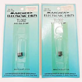 276-1746 Texas Instruments Tl092 N-fet Dual Op Amp Radio Shack Archer Qty 2
