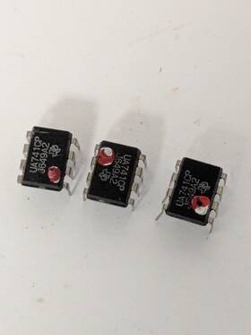 Ua741cp Texas Instruments Lot Of 3 Operational Amplifier Opamp Dip-8