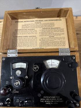 1320-5 The Winslow Company Vintage 1958 Indicator / Potentiometer Model Made In Usa New Jersey