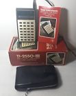 Ti-2550 Iii Vintage Texas Instruments Calculator Case And Charger Included Works
