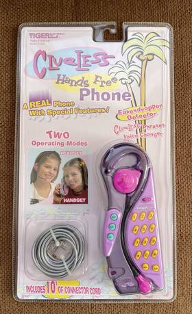 71-535 Tiger Electronics Electronic Inch Clueless Movie Handsfree Phone/headset Voice Changer 1997 Nos