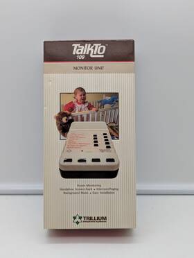 90-0008-00 Trillium Vintage Talkto 109 Intercom Baby Monitor Unit Pebble Brown Brand New Open Box
