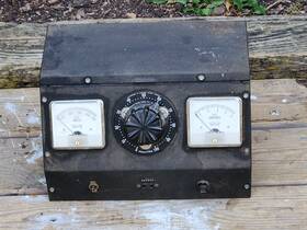 337-pl Triplet Adjust-a-volt Meter Volts Amperes Cut Cord Parts Repair Vintage