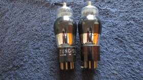 6c8g Tungsol Made 2 Nos Testing Roundplate Audio Tubes
