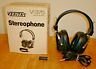 V-375 Veritas Vintage Black Stereophone Headphones Box Adapter Japan Mint