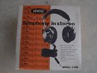 V-930 Veritas Vintage Model Headphones Mint In Box The Symphony Stereo