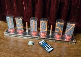 B7971 Vfdclocks 6-digit Nixie Clock With 6 Burroughs Tubes