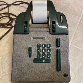 Victor 70-85-54 Vintage Antique Adding Machine Calculator Works With Cover