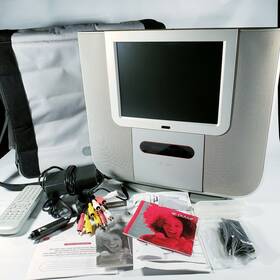 Vp-10 Virgin Pulse Ultra Rare Lcd Tv Dvd Combo Complete With Car Kit Tested Works