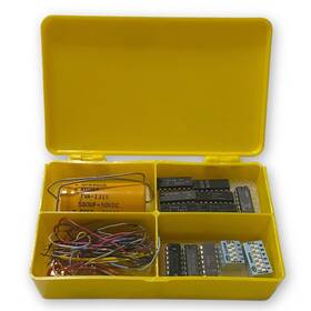 M-221 Vlcheck Vlchek Plastics Vintage Electronics Circuit Building Yellow Components Box
