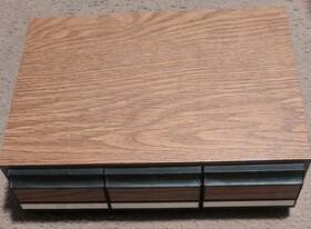 Hm-42w Wal-mart Audio Cassette Tape Cabinet Case 3 Drawer 42 Holder Storage Vintage With Feet