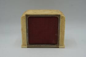 7r186 Warren Telechron Co. Vintage Electric Alarm Clock Model Art Deco Style Made In