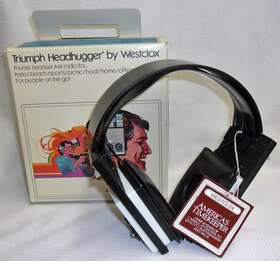 80125 Westclox Retro 1980 Headhugger Headphone Radio Triumph Headset Hong Kong