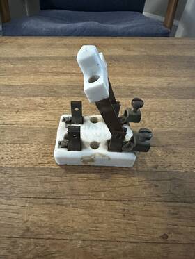 2042 Woodwin Antique Porcelain Copper Knife Blade Switch 25 Amp 125 Volt