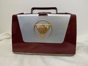 M505 Zenith 1953 Wave Magnent Tabletop Radio Burgundy Red Model Tested Works