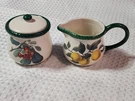 Hawthorne Manor Linda Hall Library Cream & Sugar Bowl "cherries Lemon". Fixed Price $19.99.