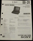Sony DD-20 Electronic Book Player Original Service Repair Manual. Fixed Price $11.95.