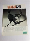 Sansui SH5 Stereo Dynamic Headphones Rare Brochure. Fixed Price $24.00.