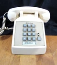 Vintage Bell Cream/white Desk Push Button Phone Model TT51450. Fixed Price $25.00.