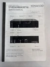 Vintage Kenwood Service Manual Model Number DP-M5540 /M6640 M7740. Fixed Price $25.00.