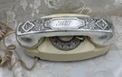 Bell Princess 702B Rotary Telephone Ivory Gorham Silver Plate Receiver Cover. Fixed Price $29.99.