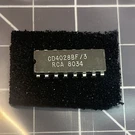 CD4028BF/3 Rca (d/c 8034) Bcd To Decimal Decoder Cerdip CDIP-16 Nos. Fixed Price $9.95.
