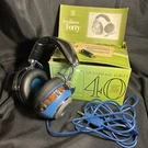 Vtg Stanton Dynaphase 40 Over Ear Headphones 1/4 Inch Plug Blue W/ Box **works**. Fixed Price $89.95.