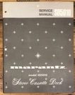 Marantz SD5010 SD-5010 Cassette Service Manual *original*. Fixed Price $24.97.