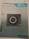 Sony Garrard 3500 HP-465A HP-485 Turntable Service Manual Original. Fixed Price $29.99.