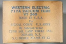717A VT-269 Western Electric Vacuum Tube Never Opened Nos For Amplifiers. Fixed Price $26.00.