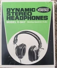 Veritas V-947 Dynamic Stereo Headphones With Original Box. Fixed Price $16.50.