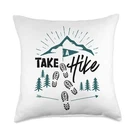 Take Hike Throw Pillow, Funny, Camping, Gift, Women, 18X18, Case, Decor. Fixed Price $37.08.