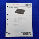 Sony DD-P1 Service Manual Original Paper Oem Repair Guide Usa. Fixed Price $29.95.