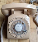 Vintage Bell System Western Electric Tan/beige Rotary Dial Phone 500DM. Fixed Price $19.00.