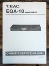 Teac EQA-10 Equalizer Owners / User Manual *original*. Fixed Price $19.97.