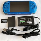 Vibrant Blue Psp 3000 System W/ Charger, Battery, 16GB Memory Card Bundle Import. Fixed Price $155.00.
