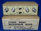 Nos Nib Stereo Mono Microphone Mixer Realistic Model 33-920 Transistorized. Fixed Price $24.99.