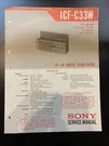 Sony Service Manual ICF-C33W Original 1979. Fixed Price $16.46.