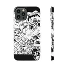 Black White Koshir World Collage Slim Case, Cell Phone Cover, Unique Hand-dr. Fixed Price $18.99.