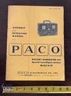 Vintage Paco Battery Eliminator Kit Original Manual Model B-10. Fixed Price $21.00.