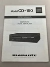 Marantz CD-150 Original Owner's Manual Free Shipping. Fixed Price $28.00.