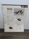 Sony DCC-126 Car Battery Cord Service Manual Vintage Original Paperwork Repair. Fixed Price $8.99.
