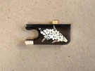 Hand Made Silver Mounted Cello Bow Frog With (mop) Inlay Gladioliflowers Design. Fixed Price $350.00.