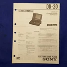 Sony DD-20 Service Manual Original Paper Oem Repair Guide Usa. Fixed Price $27.05.
