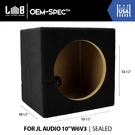 Fits Jl Audio 10W6 V3 Subwoofer Sealed 3/4 Mdf Box Enclosure (0.55 Ft 3). Fixed Price $149.99.