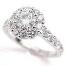 Graff Icon Engagement Ring 0.60CT Diamond VVS1 Ex 18K Wg US4.25 W/gia. Fixed Price $8234.40.